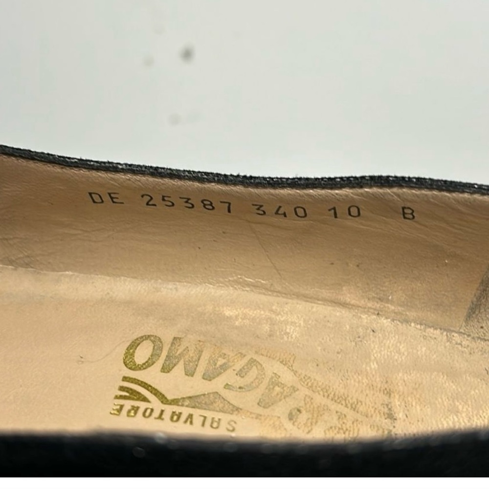 Salvatore Ferragamo Black Metallic Heels - Picture 5 of 5